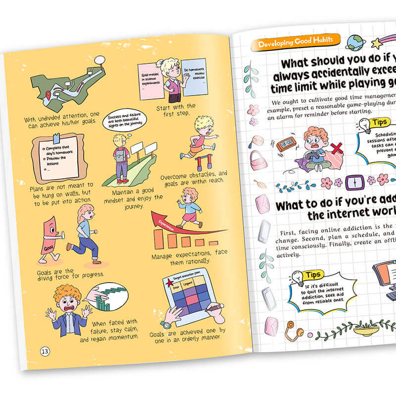 【TIKBOOKS】 Self-Discipline in Comics: Beat Procrastination, Master Emotions & Time — Unlock Your Child's Self-Motivated Future